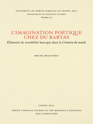 cover image of L'Imagination poétique chez Du Bartas